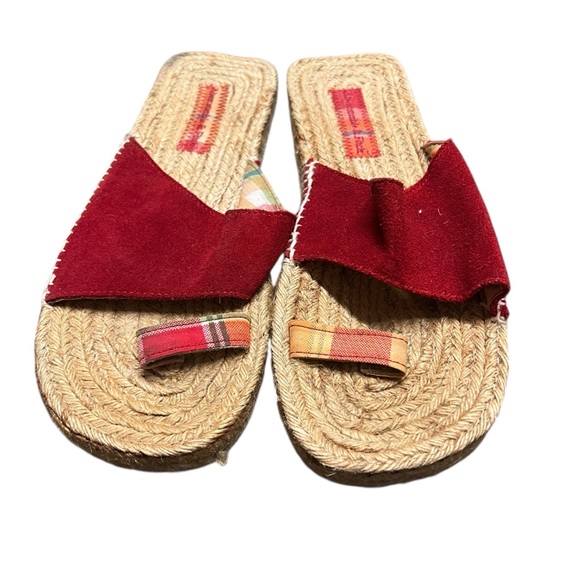 Abercrombie & Fitch Y2K Red Espadrille Sandals - Picture 2 of 7